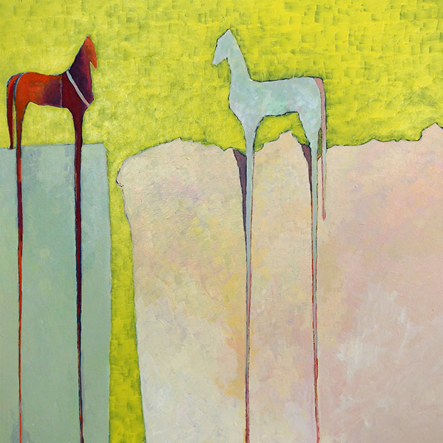 Carole Debret : « La Falaise » - Peinture sur toile