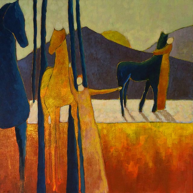 Carole Debret : « Regardez ! » - Peinture sur toile