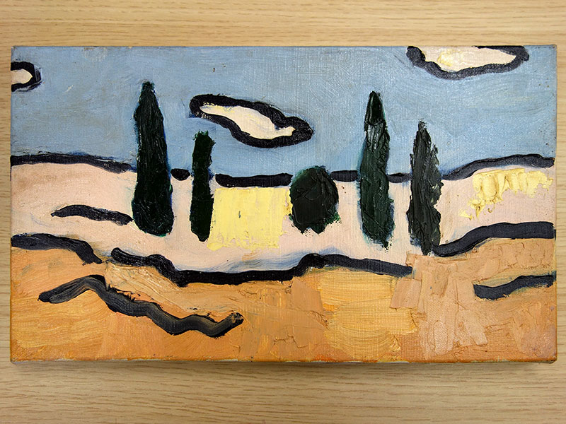 Pierre Cariou - « Sans titre » - Peinture sur toile (Années 1990)