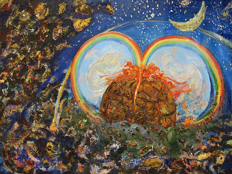 Pierre Cariou - « Sans titre » - Peinture sur toile (Années 1990)