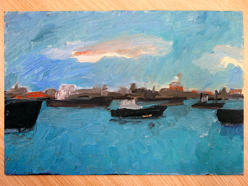 Pierre Cariou - « Sans titre » - Peinture sur contreplaqué (Années 1990)